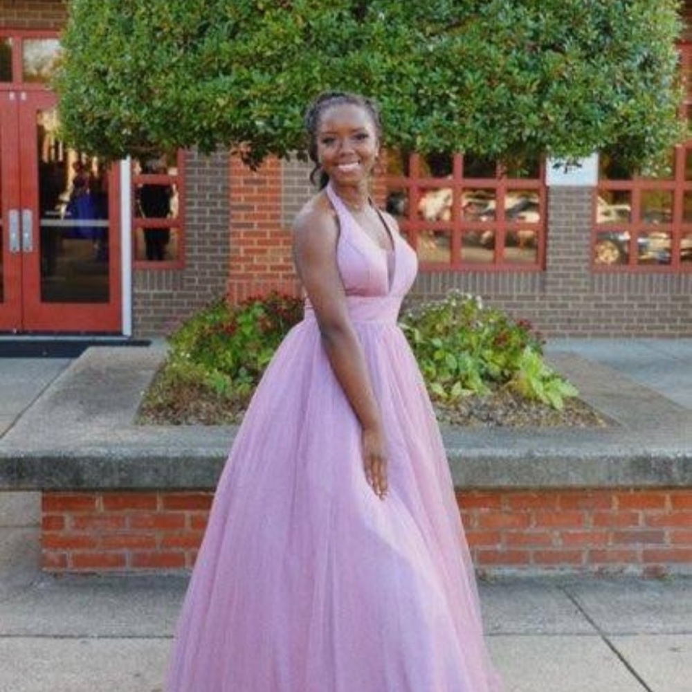 Lavender Satin & tulle Prom dress Sz. 4